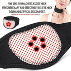 Magnetic Neck Brace, Soft Neck Brace with 5 Magnets Adjustable Self Heating Neck Support for Neck Pain Relief, 2 Pcs