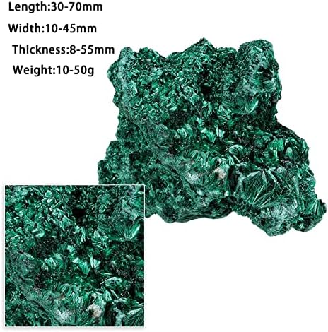 SUNYIK Natural Raw Malachite Crystal Cluster Stone, Healing Reiki Crystal Rocks Mineral Specimen for Home Decoration, 0.07lb