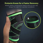 Vitoki Compression Knee Sleeve Knee Brace for Men & Women Knee Support for Running, CrossFit, Basketball, Pain Relief, Meniscus Tear Arthritis ACL MCL Faster Recovery Adjustable Strap Single Wrap