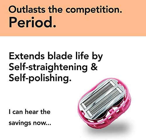 Premium Omnishaver with Pink Travel Case - The Fastest Way to Shave Head, Legs, Arms, Body, an Alternative to Disposable Shaving Razors Self Cleans & Strops During Use | Bald Head Shaver for Women