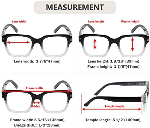 Eyekepper Reading Glasses for Women - Large Frame Ladies Readers - Black +0.75