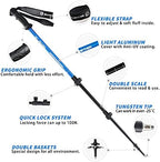 G2 GO2GETHER Aluminum Trekking Poles - Quick Adjustable Locks, Comfort Handle, Padded Strap, Snow Baskets - Walking Sticks Suitable for Hiking, Walking