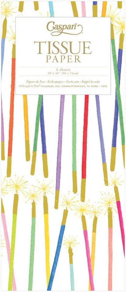 Caspari Party Candles Tissue Paper - 16 Sheets