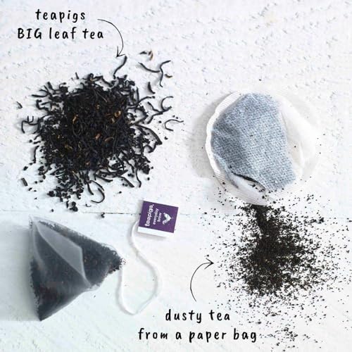 Teapigs English Breakfast Tea Bags Made With Whole Tea Leaves, Natural Ingredients, Non-GMO, Classic Morning Blend – 90 Count (6 Packs of 15 Teabags)