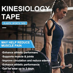 Kinesiology Tape K Sports Tape 3 Rolls, Kinetic Tape for Joints Support and Muscle Pain Relief, Muscle Tape Knee Tape, 2 Inch x 16.5 feet (Beige)