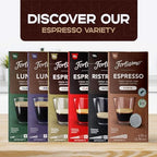 CAPSUCUP Espresso Pods Variety Pack - 100 Count Coffee Capsules Compatible with Nespresso OriginalLine Machines.