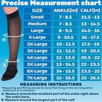 ABSOLUTE SUPPORT - Compression Stockings for Women 20-30mmHg - Sheer Graduated Support Knee High for Varicose Veins Circulation, Edema, Arthritis, Leg Pain - Black, Medium - A205BL2