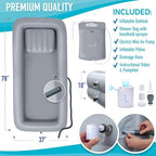 Circa Air Portable Bath Tubs Adults - Inflatable Bathtub with Bedside Shower Bag & Electric Pump, Full Body Washing in Bed, Bed Bath Supplies, Portable Shower Bed, Blow Up Tub, Hair Shampoo Basin