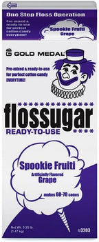 Cotton Candy Floss sugar Mix Flavors | Pack Of 6 | Grape, Green Apple, Maple, Lime Green, Pina Colada and Orange Flavors | 1/2 Gallon Cartons