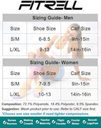 FITRELL 3 Pairs Compression Socks for Women and Men 20-30mmHg-Circulation Support Socks