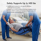 CoolShields Positioning Bed Pad with 8 Reinforced Handles, 34" x 52" Washable Waterproof Transfer & Sliding Sheet for Moving, Turning & Lifting Patients, Elderly, Bedridden & Incontinence Care