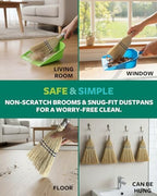 6Pack 12 Inch Handheld Broom Set, Heavy Duty Mini Corn Broom with Metal Hanging Hook, Natural Straw Whisk Broom for Quick Sweeping of Debris, Dust, Dirt in Car, Porch, Outdoor, Camping, Driveway