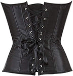 Women's Sexy Boned Overbust Shaper Push Up Bodysuit Lace up Corsets and Strap Bustiers Top S-6XL