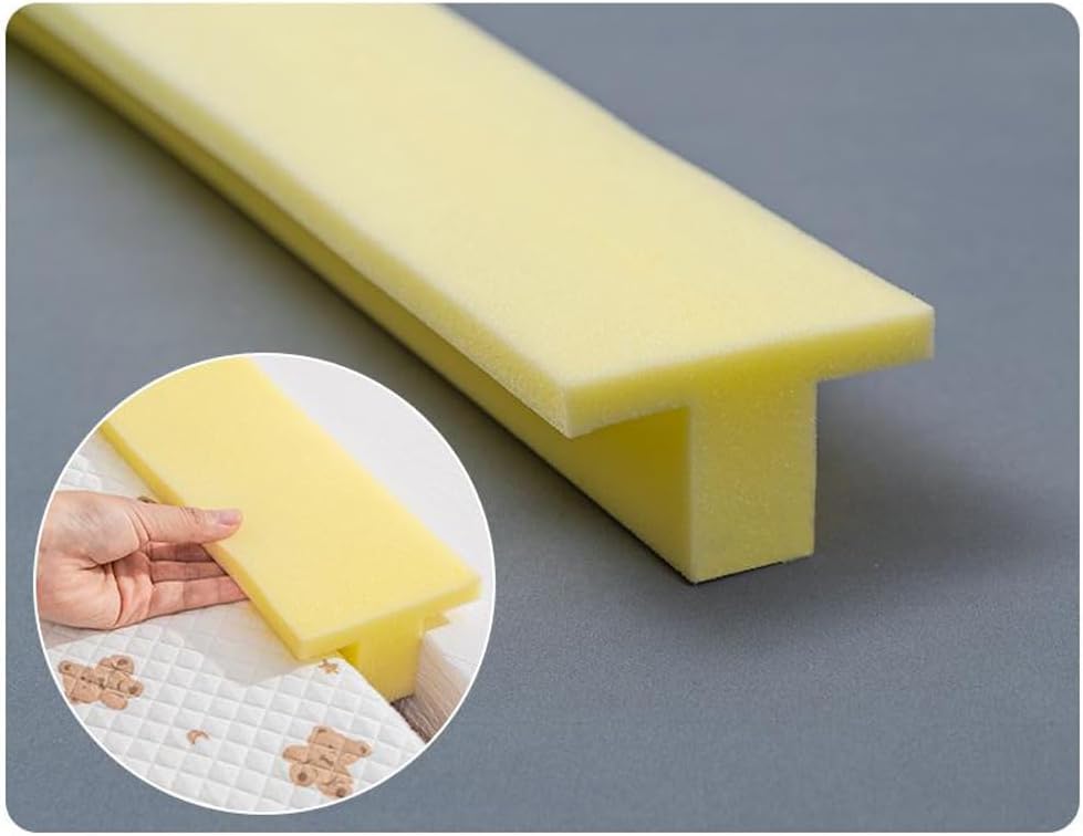 79inch Long Mattress Extender Twin Bed Connector for Single/Twin/Queen/King Size Bed,T Shape High Density Foam for Filling 0.8"-2" Gap (2" Gap)