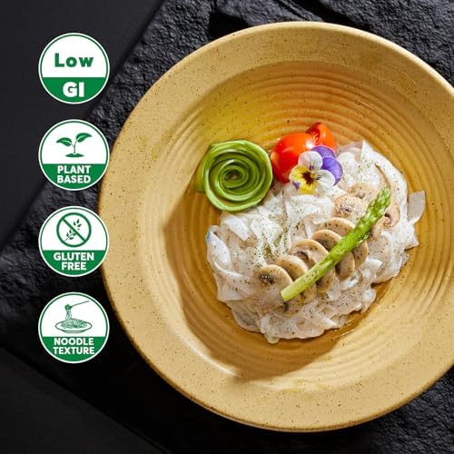 YUHO Organic Konjac Shirataki Fettuccine Noodle, 10 Packs, Closer to Pasta Gluten Free Low Carb Health Noodles Plant Based Vegan for Quick Meals, 56.5 oz