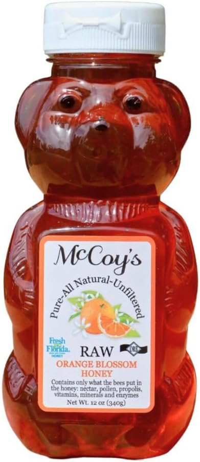 McCoy's Honey - 100% Pure, Raw Honey - Orange Blossom Honey 12oz