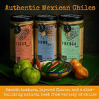 La Fundidora Trio Fresca, Fuego, Humo Salsas, Authentic Traditional Mexican Recipe, Smooth Homemade Spicy Dip, Fresh Small Batch - Variety 3 Pack