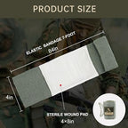 Israeli Style Emergency Bandage, Multifunctional First Aid Device Compression Trauma Wound Dressing for Emergency Combat Shooting Self Rescue Medical Trauma Kit (4inch)