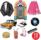 Beistle 50's Cutouts (10/Pkg), multicolor (54153)