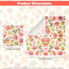 20Pcs Fall Leaves Cocktail Napkins, Disposable Thanksgiving Paper Napkins, Decorative Fall Maple Leaf Beverage Dinner Hand Napkin for Autumn Harvest Birthday Holiday Party Supplies, 6.5 x 6.5 Inch