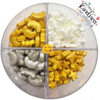 SE Si&Moos Moon and Star Candy Decorations Edible Gold and White Star Sprinkles Gold and Silver Moon Sprinkles for Cakes, Cupcakes, Cookies, Shower Party Birthday Holiday Supplies 3.5 OZ