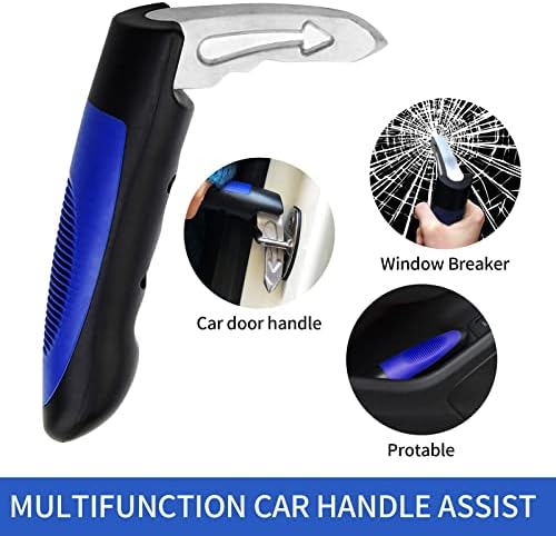 Car Handle Assist for Elderly, Door Handles for Automotive, Multifunctional Car Handle Assist, Handicapped Elderly Assistant Support Bar, Red & Blue