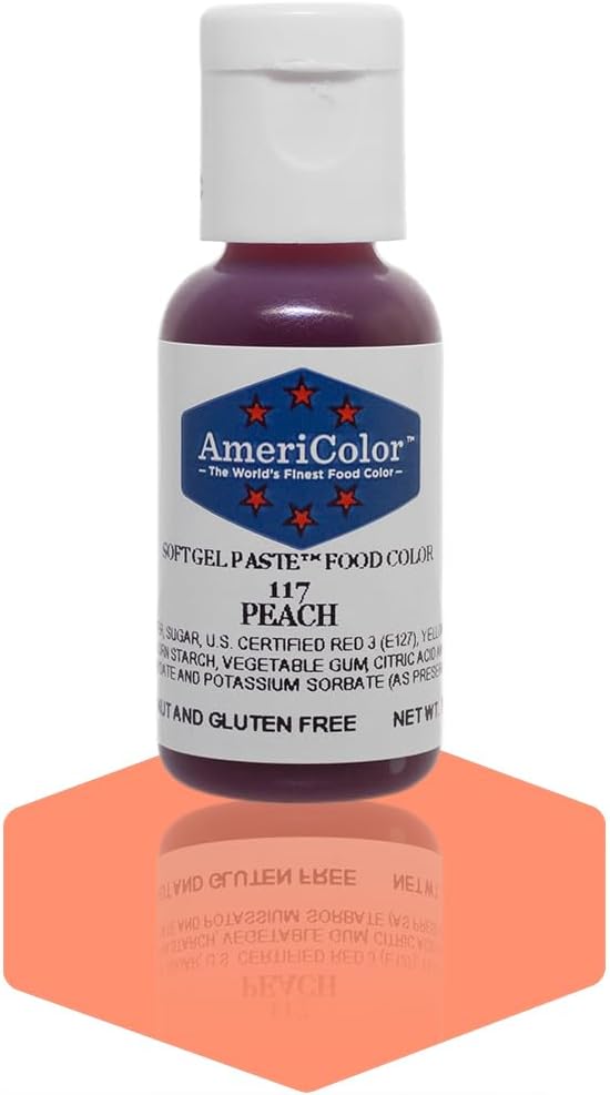 AmeriColor Peach Soft Gel Paste Food Color, .75 oz