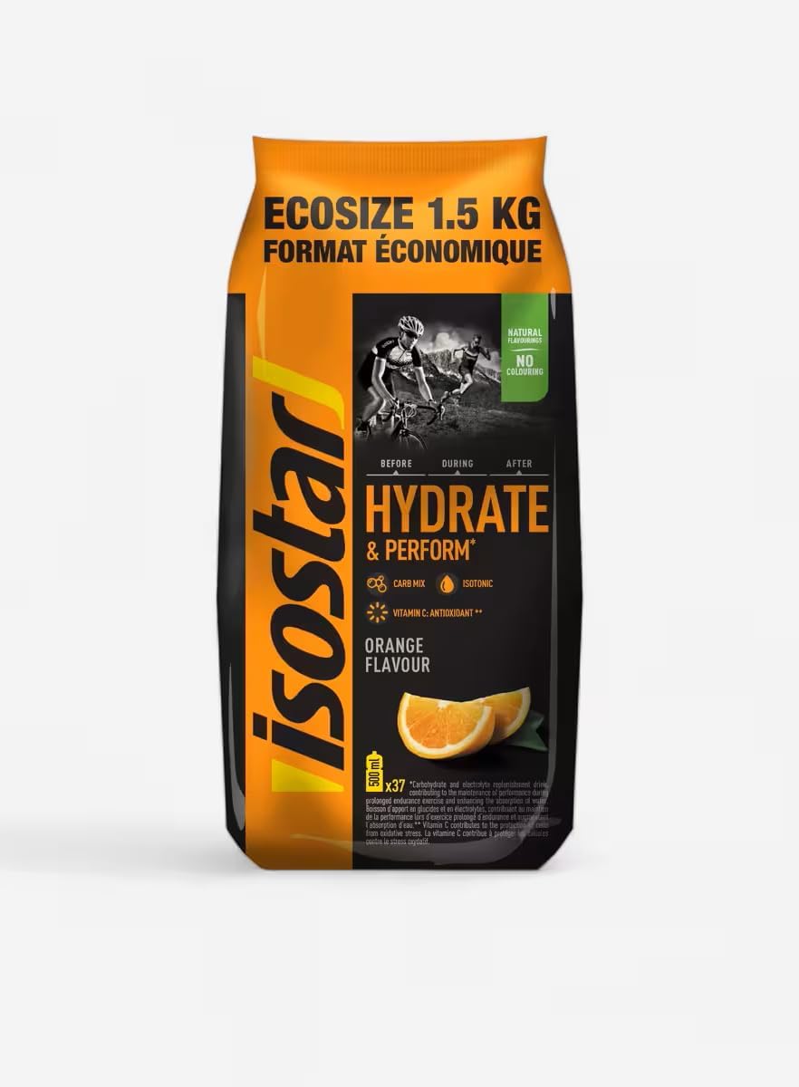 Isostar Hydrate & Perform - ORANGE - 52.91oz / 1.5Kg bag