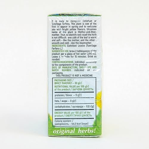 COLTSFOOT HERB TEA (Tussilago Farfara L) - 100% Pure & Natural, Wild-Crafted, Loose Leaf Herbal Tea - 30g (1.06oz) - Original Herbs Herbal Tea