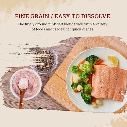 52USA Himalayan Pink Salt Fine, Fine Salt 2 lb, Pink Himalayan Sea Salt, Sea Salt, No Artificial Colors, No Additives, No Gluten, Rock Salt for Grinder Refill, Kosher Salt