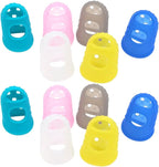 EXCEART Finger Tip Covers for Guitar 10Pcs Silicone Finger Protectors Soft Covers for Guitar and Ukulele Beginners Instrument Accessories