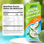JANS 100% Soursop Juice with Pulp (16.9 oz, Pack of 12) NO Sugar Added, Pure Guanabana Graviola Fresh from Juice, Not From Concentrate
