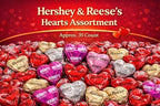 Valentine's Day Milk Chocolate Hearts Candy Mix, Approx 35 Pieces of Milk Chocolate Peanut Butter Creme Hearts, Milk Chocolate Hearts with Extra Creamy & Cookies n Creme Pink Hearts - Individually Wrapped in Pastel Valentine's Day Foil