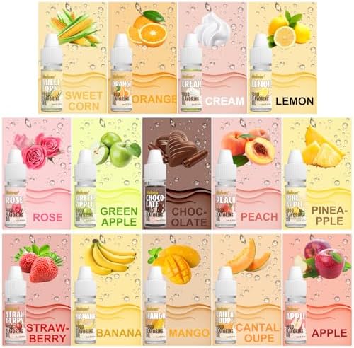 Food Flavoring Oil, 28 Flavors Candy Flavoring, Concentrate Imitation Flavor Extract for Baking, Lip Gloss, Drinks, Cooking, Soap - Water & Oil Soluble - .25 Fl Oz (6 ml) Bottles