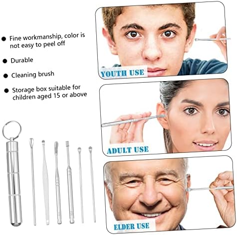 FRCOLOR Earwax Removal Tool Set Durable Ear Cleaning Spoons for Adults Portable and Easy to Use Earwax Cleaning Kit Safe Resistant Design