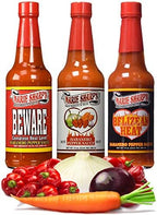 Marie Sharp's HOT HABANERO BEWARE COMATOSE and BELIZEAN HEAT Pepper Sauce 10oz