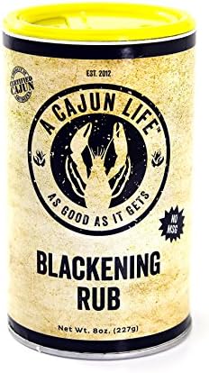 A Cajun Life Blackening Seasoning | Authentic Certified Cajun Blackening Rub, Non-GMO, No MSG, 8 oz
