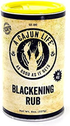 A Cajun Life Blackening Seasoning | Authentic Certified Cajun Blackening Rub, Non-GMO, No MSG, 8 oz