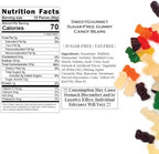 SweetGourmet Fruit Flavor Sugar-Free Gummy Bears, Chewy Candy, 1 Pound Bag