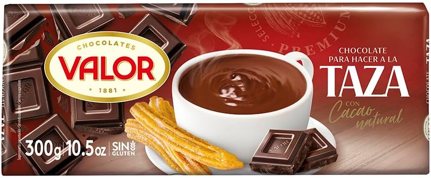 Valor. Hot Chocolate. Chocolate a la Taza Bar. 300g (10.58oz). Pack of 2