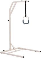 VEVOR Trapeze Bar for Bed Mobility, Height-Adjustable Free Standing Trapeze Bar with 2 Wheels, 300LBS Capacity Bed Pull Up Assist for Elderly Disabled, Ideal for Hospital, Nursing Home & Home Care