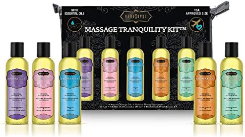 KAMA SUTRA Aromatics Massage Oils – Set of 5 Bottles 2 fl oz Each, Rich Blend of Essential Oils - Sore Muscle Massage Oil for Body - Natural Therapy Oil - Warming, Relaxing, Sensual Massage, Valentine