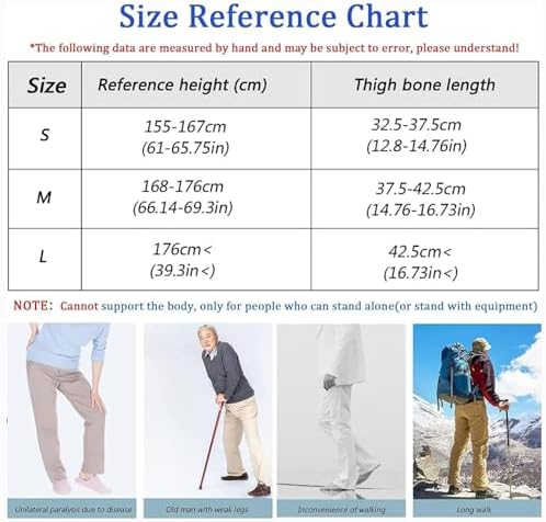 Power Walking Aid for Seniors Adults, Adjustable Lower Limb Assistance Mobility Aid with Leg Lifting, Ergonomic Lightweight Stand Up Support for Daily Activities & Enhanced Stability Both Legs L