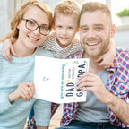 Happy Fathers Day Card for Grandad,Father's Day Gift from Kid Grandson Granddaughter,Grandpa Birthday Card,You Are An Amazing Dad and One Incredible Grandpa