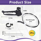 2PCS Brake Handle Replacement for Rollator Walker, Replacement Parts for Roller Walker with 41 Inch Cable Driving Components of Four-Wheel Rolling Aids, Including Buckles and Screwdrivers