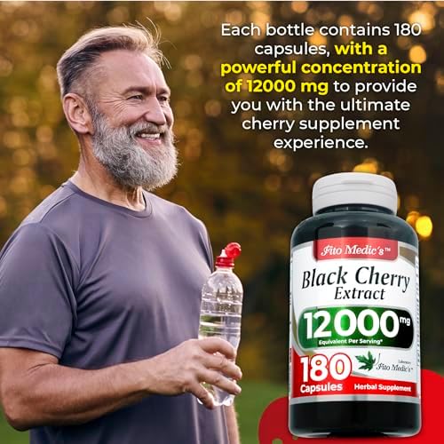 FITO MEDIC'S Lab | Black Cherry |180 Capsules | Cherry Pills | Black Cherry Capsules | Ultra high Absorption