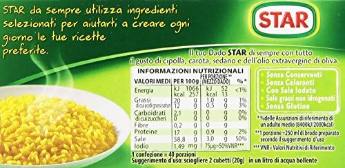 Star: "Il Mio Dado Classico" Bouillon Cubes, Classic Taste Pack of 20, 10g Each Pack of 2 [ Italian Import ]