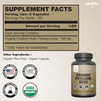 Organic Psyllium Husk Capsules 750 mg, Natural Fiber Supplement for Gut Health* - Alternative to Psyllium Husk Powder, Zealthy Life, 250 Capsules - Pack of 2