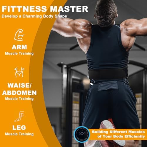Electronic Muscle Stimulator - Fitness Training Equipment for Men & Women, 8 Modes Electronic Abdominal Stimulator for Full Body Workout, Fitness Equipment for Strength Training, Toning, Recovery
