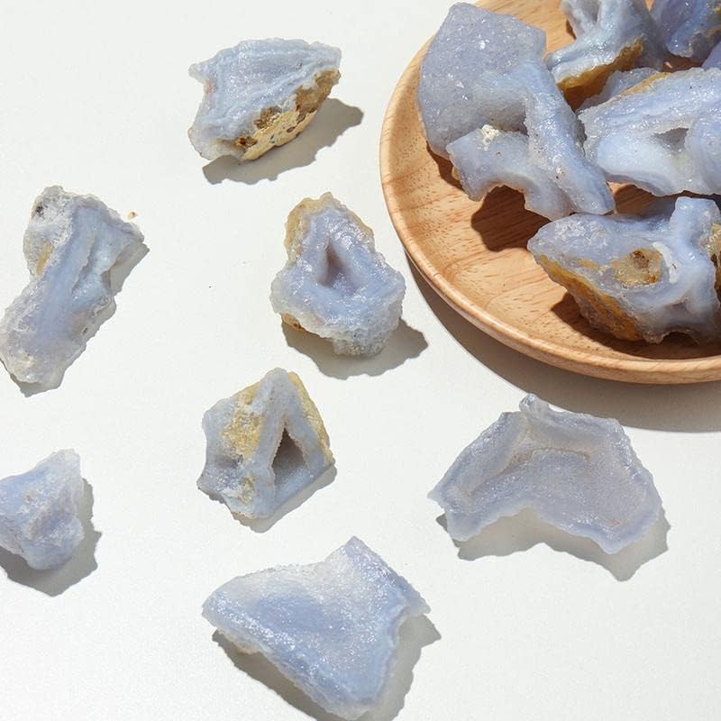 1pc Natural Blue Chalcedony Irregular Agate Raw Stone Energy Mineral Specimens Healing Crystal Meditation for Home Decor
